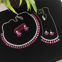 Manisha Jewellery Crystal Stone Necklace Combo Set