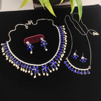 Manisha Jewellery Crystal Stone Necklace Combo Set