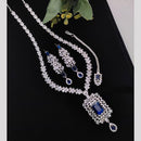 Manisha Jewellery American Diamond Necklace Set with Teardrop Earrings