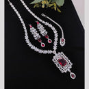Manisha Jewellery American Diamond Necklace Set with Teardrop Earrings