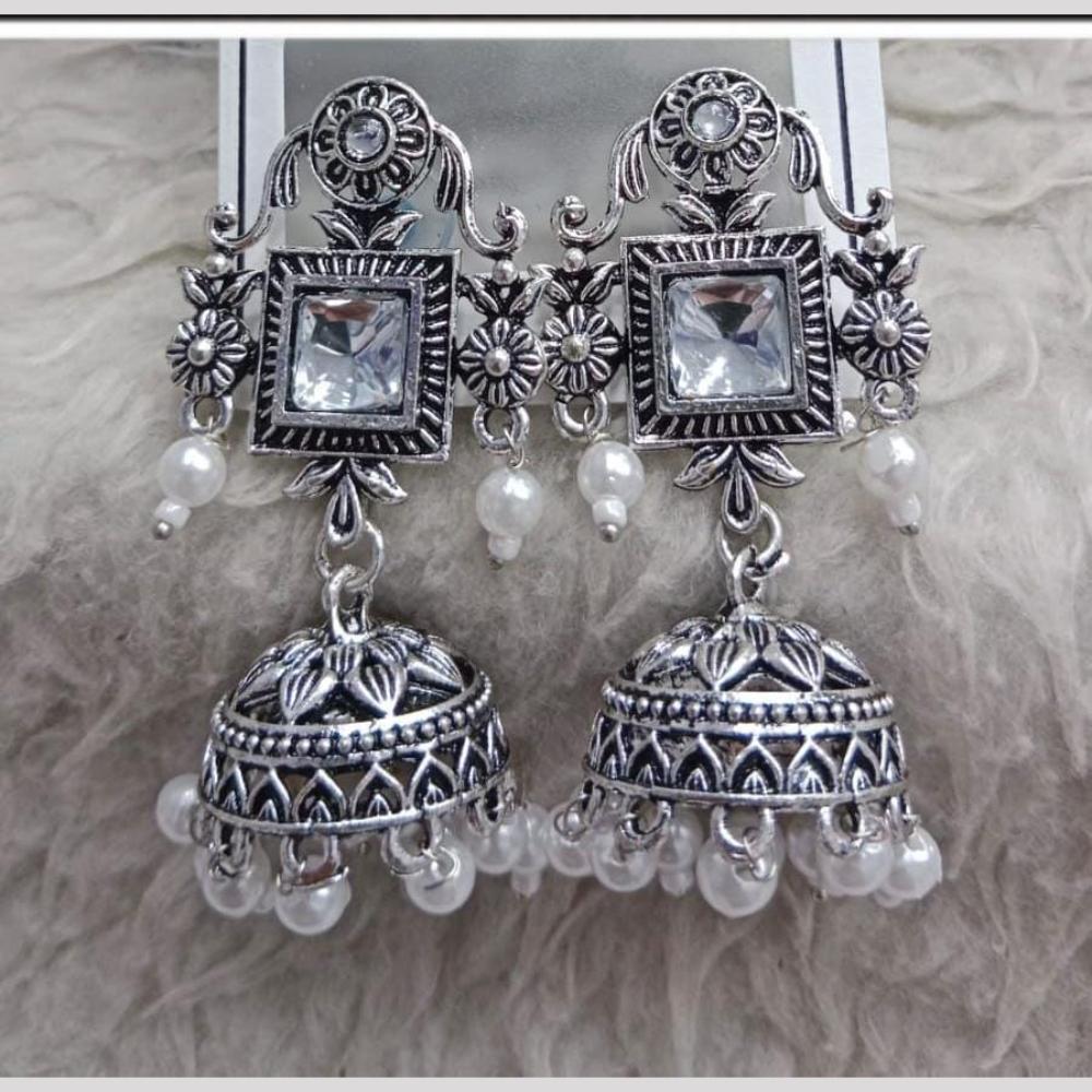 Manisha Jewellery Antique Jhumka Earrings with Pearl Beads
