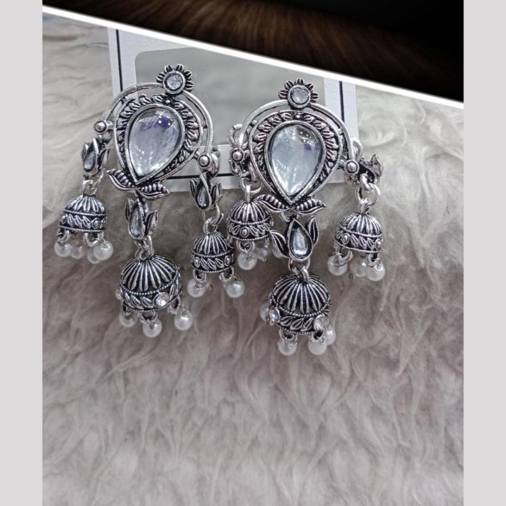 Manisha Jewellery Antique Jhumka Earrings with Pearl Drops