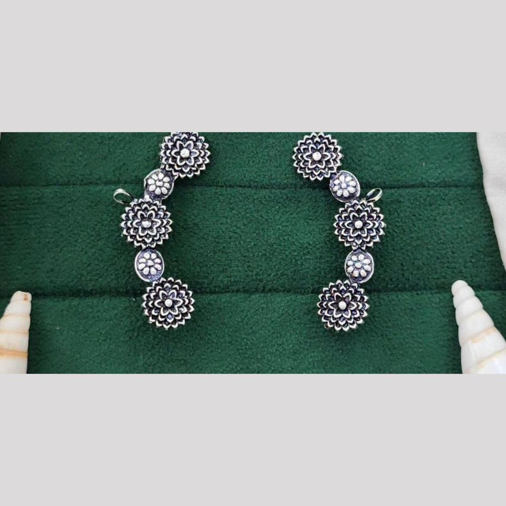 Manisha Jewellery Tribal Twist Rhodium Plated Ear Cuffs