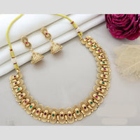 Manisha Jewellery Ethnic Gold Plated Pota Stone Necklace Set