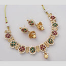Manisha Jewellery Gold Plated Polki Kundan And Pearls Necklace Set