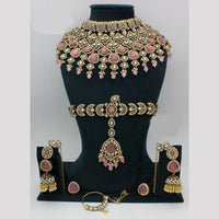 Manisha Jewellery Kundan Stone Mughal Majesty Grand Semi Bridal Necklace Set