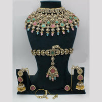 Manisha Jewellery Kundan Stone Mughal Majesty Grand Semi Bridal Necklace Set