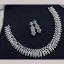 Manisha Jewellery Elegant Rhodium Plated Austrian Stone Necklace Set