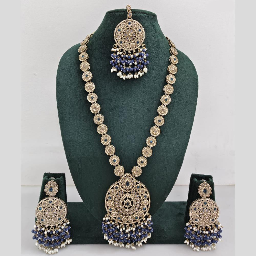 Manisha Jewellery Crystal And Pearl Long Necklace Set