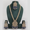 Manisha Jewellery Crystal And Pearl Long Necklace Set