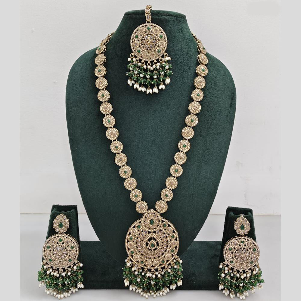 Manisha Jewellery Crystal And Pearl Long Necklace Set