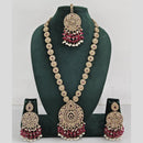 Manisha Jewellery Crystal And Pearl Long Necklace Set