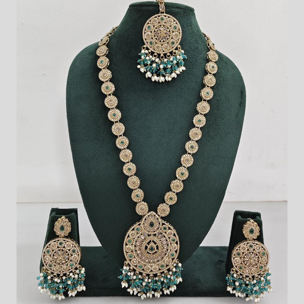 Manisha Jewellery Crystal And Pearl Long Necklace Set