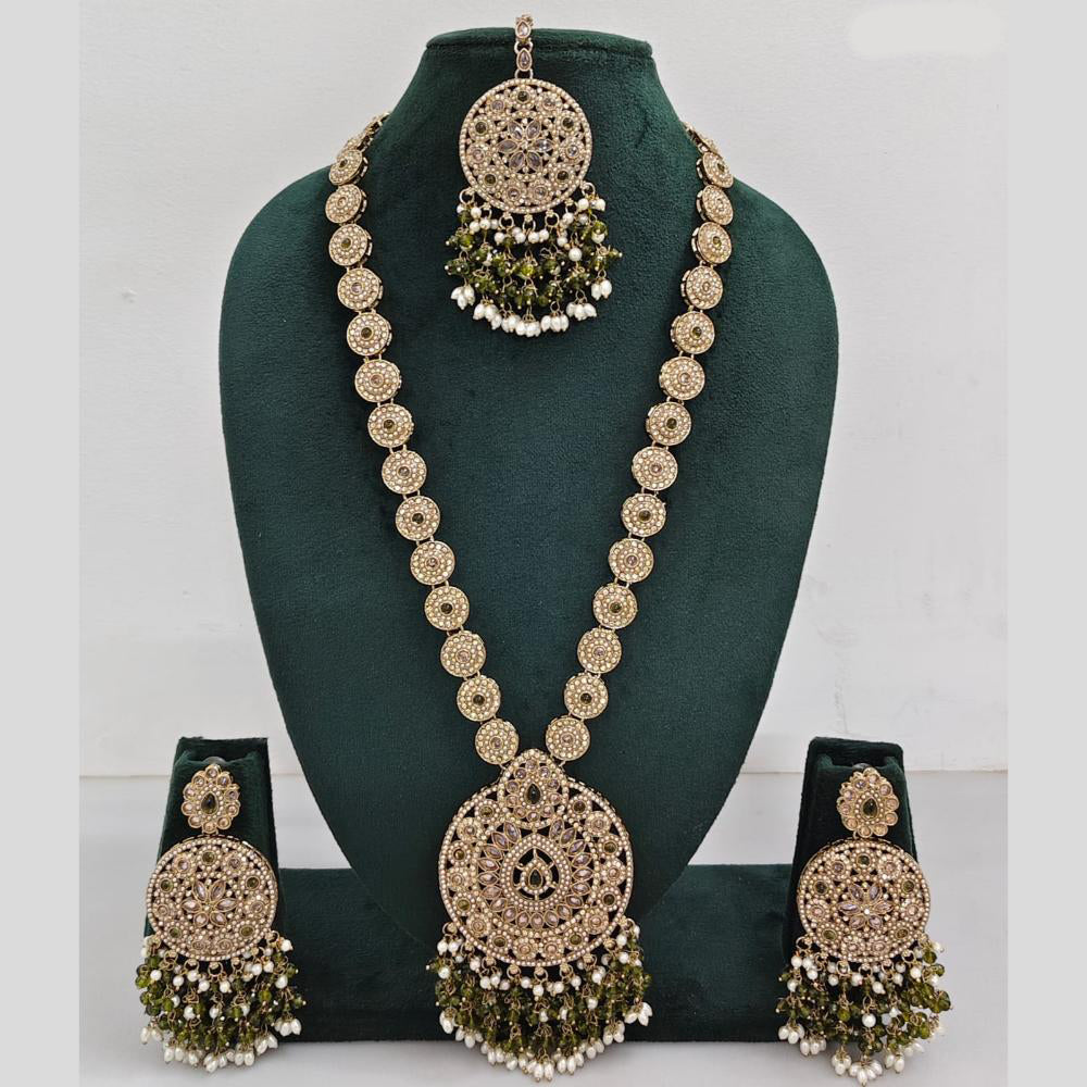 Manisha Jewellery Crystal And Pearl Long Necklace Set