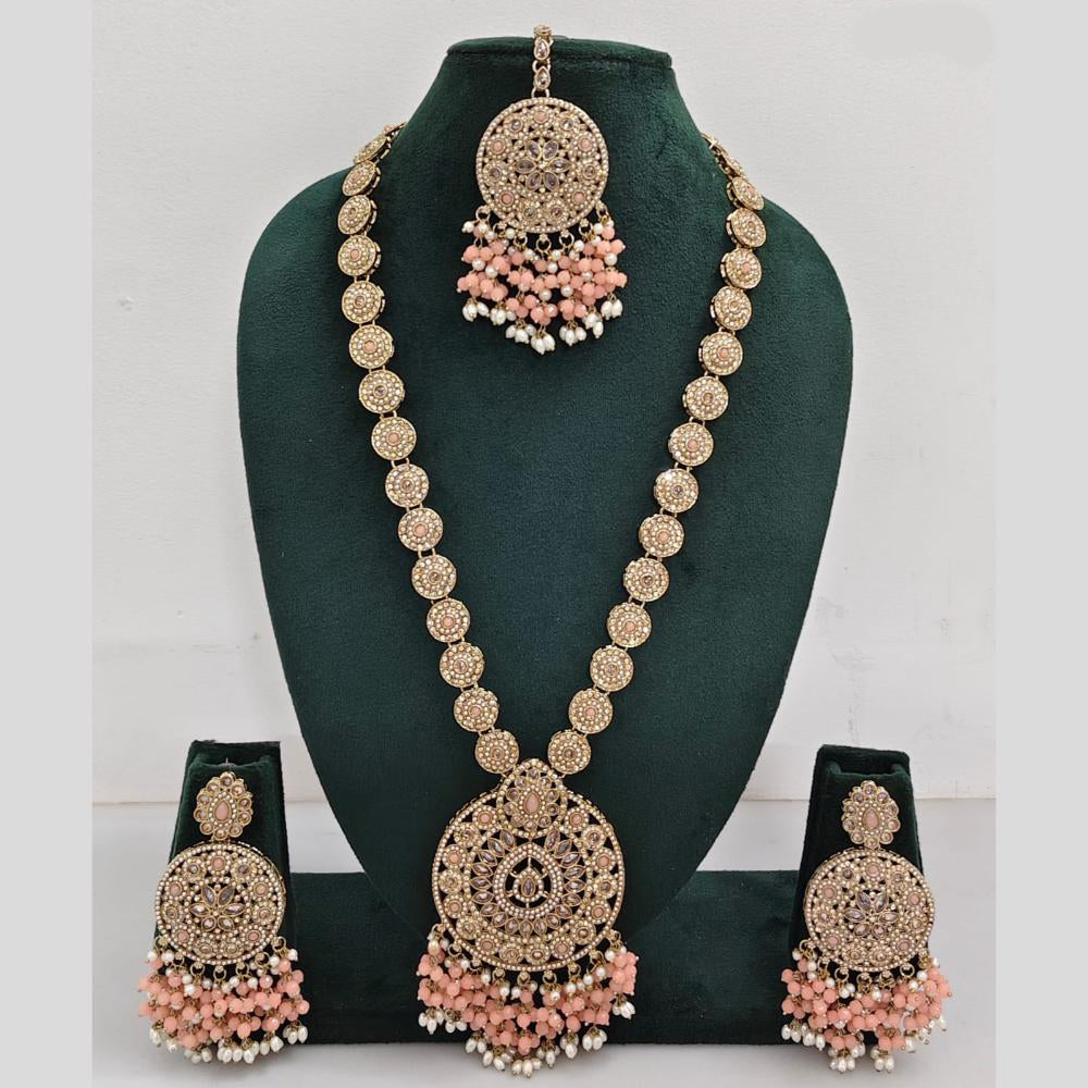 Manisha Jewellery Crystal And Pearl Long Necklace Set