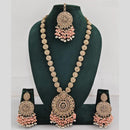 Manisha Jewellery Crystal And Pearl Long Necklace Set