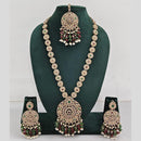 Manisha Jewellery Crystal And Pearl Long Necklace Set