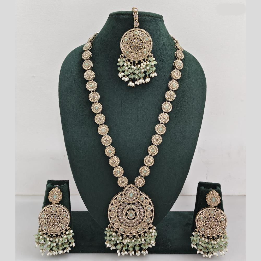 Manisha Jewellery Crystal And Pearl Long Necklace Set