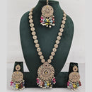 Manisha Jewellery Crystal And Pearl Long Necklace Set