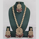 Manisha Jewellery Crystal And Pearl Long Necklace Set