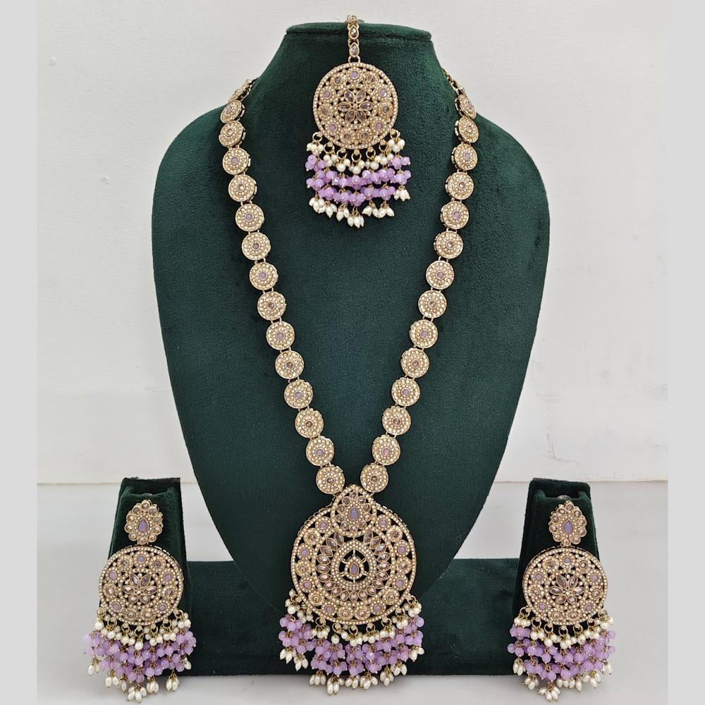 Manisha Jewellery Crystal And Pearl Long Necklace Set