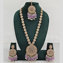 Manisha Jewellery Crystal And Pearl Long Necklace Set