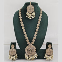 Manisha Jewellery Crystal And Pearl Long Necklace Set