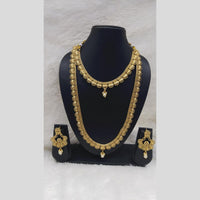 Manisha Jewellery Antique Double Layer with Pearl Drop Necklace Set
