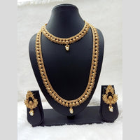 Manisha Jewellery Antique Double Layer with Pearl Drop Necklace Set