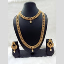 Manisha Jewellery Antique Double Layer with Pearl Drop Necklace Set