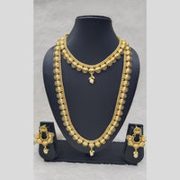 Manisha Jewellery Antique Double Layer with Pearl Drop Necklace Set