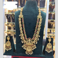 Manisha Jewellery Antique Long Temple Necklace Set