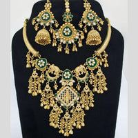 Manisha Jewellery Divine Heritage Temple Necklace Set with Enamel Work