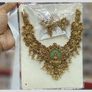 Manisha Jewellery Traditional Temple Necklace Set with Dangling Drops
