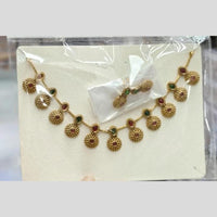 Manisha Jewellery Ethnic Round Motif Necklace Set with Pota Stone