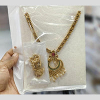 Manisha Jewellery Traditional Pota Stone Necklace Set with Jhumki