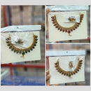 Manisha Jewellery Traditional Pota Stone Necklace Set with Pearl Drop