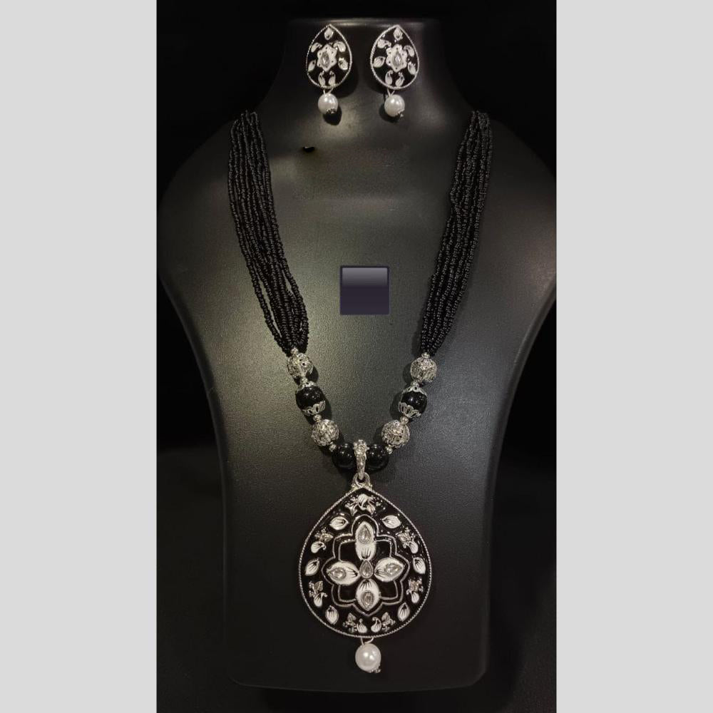 Manisha Jewellery Tribal Inspired Kundan and Beads Long Necklace Set