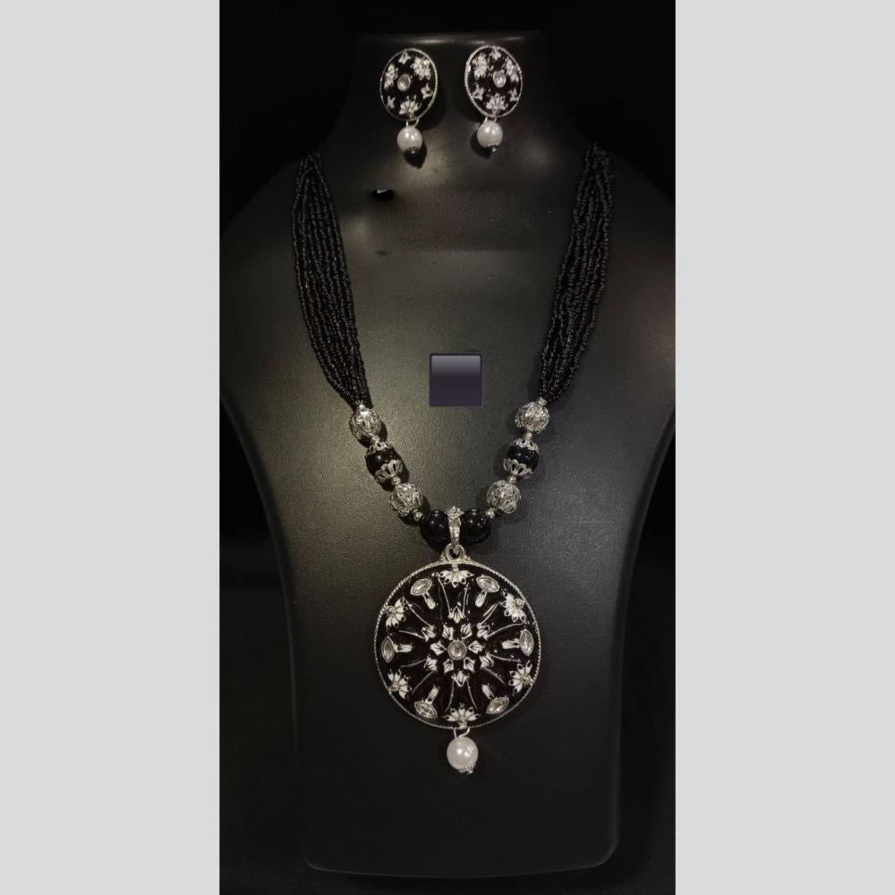 Manisha Jewellery Tribal Inspired Kundan and Beads Long Necklace Set