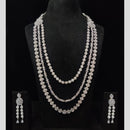 Manisha Jewellery Luxury Multi Layer American Diamond Necklace Set