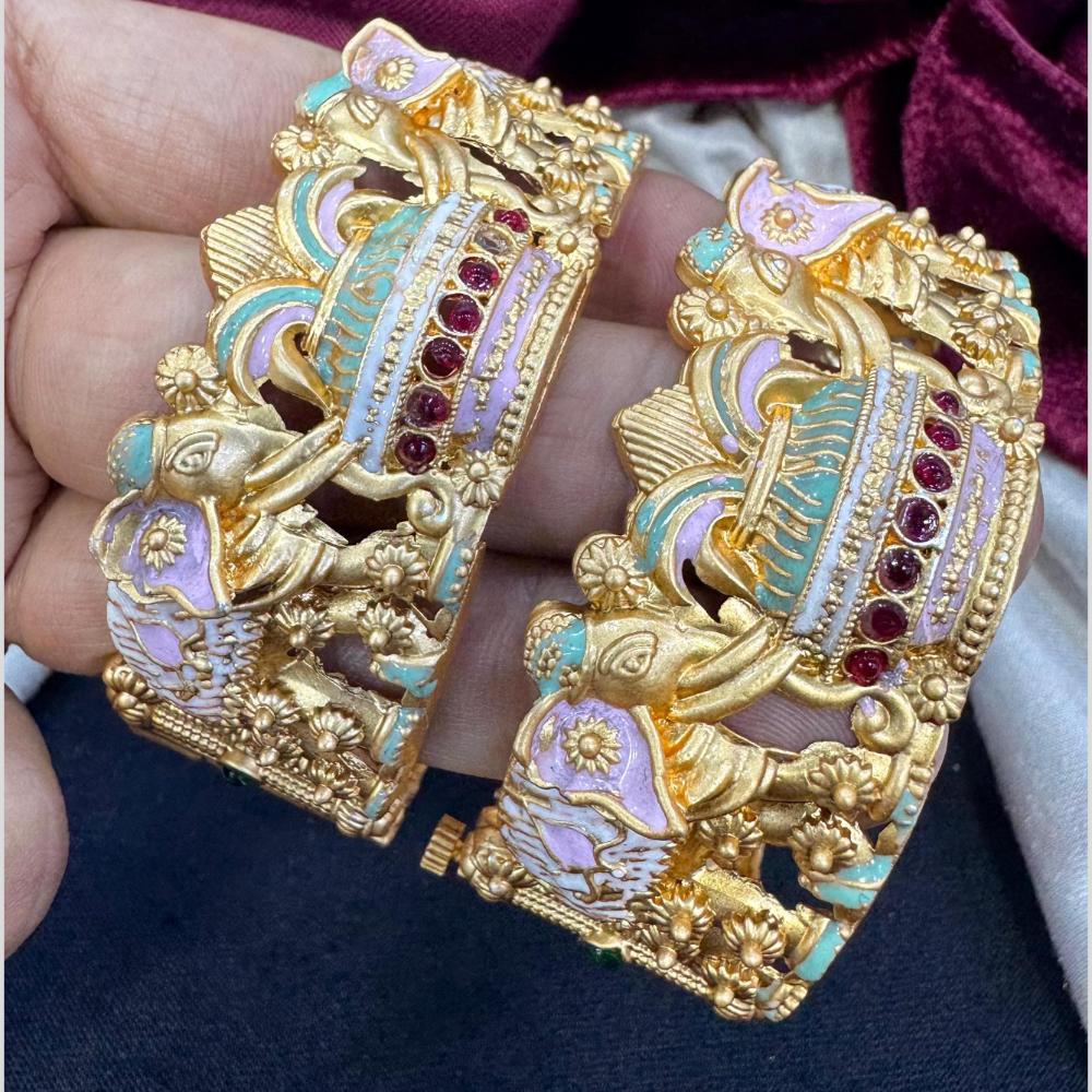 Manisha Jewellery Urban Heritage Elephants with Meenakari Touch Bangle Set