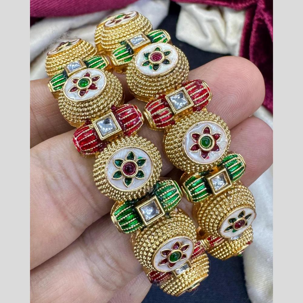Manisha Jewellery Traditional Meenakari Heritage Bangles Set