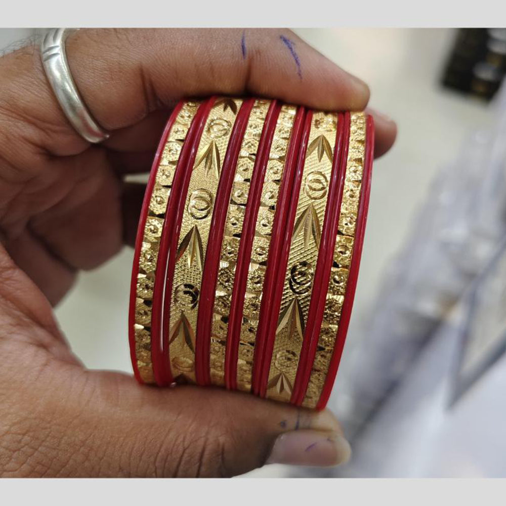 Manisha Jewellery Classic Red Bangles Set