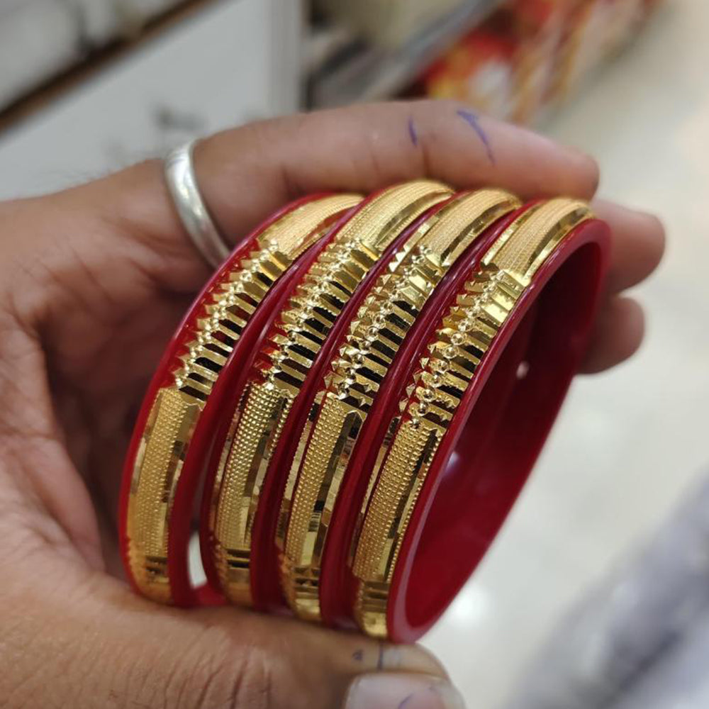 Manisha Jewellery Classic Red Bangles Set