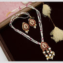 Manisha Jewellery Royal Charm Kundan and Pearl Necklace Set