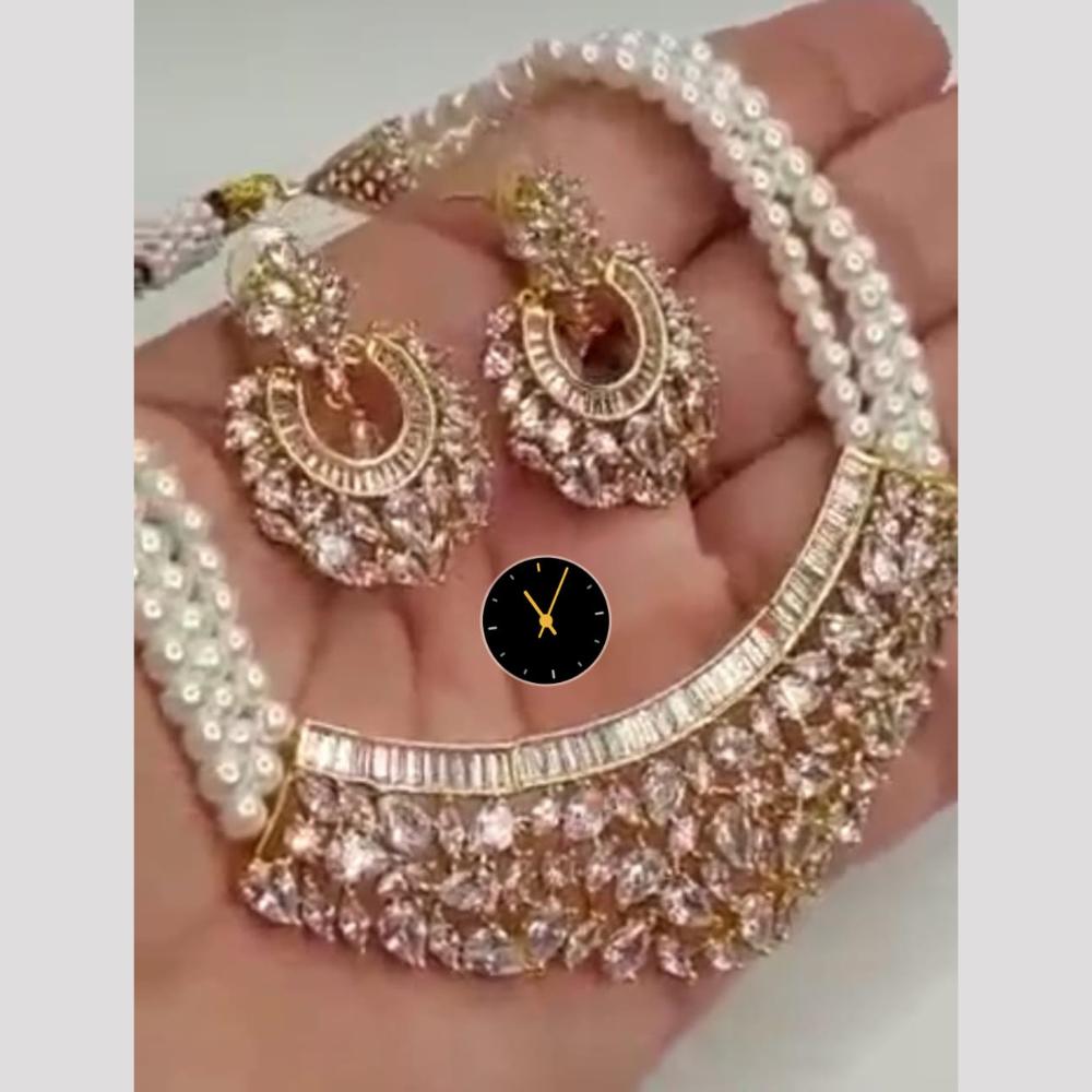 Manisha Jewellery Dazzling Crystal Elegance Austrian Stone Necklace Set for Women