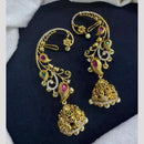 Manisha Jewellery Elegant Gold Plated Pota Stone And Austrian Jhumki Earrings