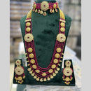 Manisha Jewellery Premium Designer Kundan with Pearl Double Necklace Set