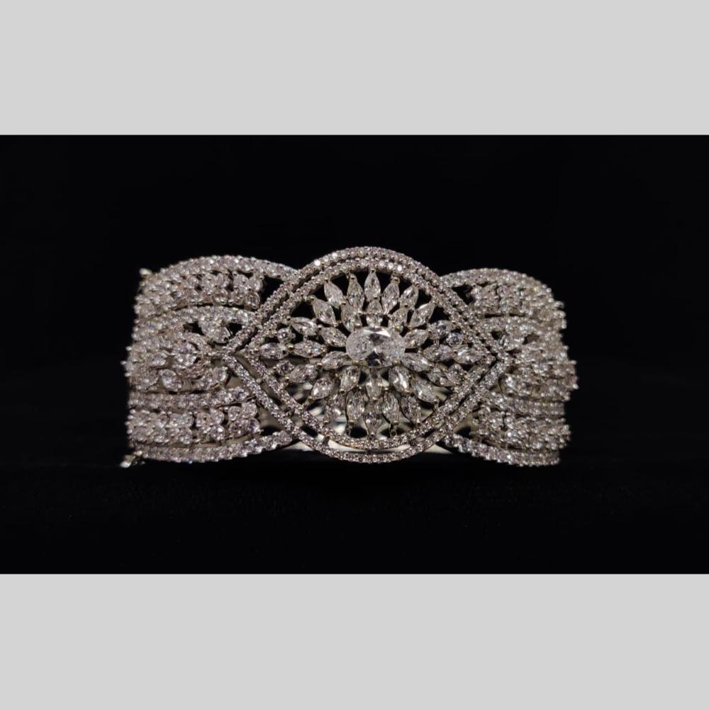 Manisha Jewellery Antique Finish American Diamond Openable Bracelet – Timeless Design