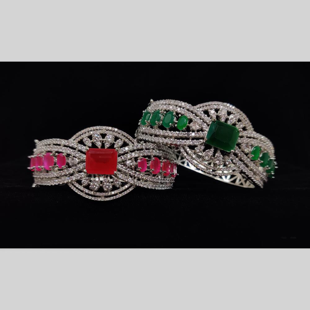 Manisha Jewellery Antique Finish American Diamond Openable Bracelet